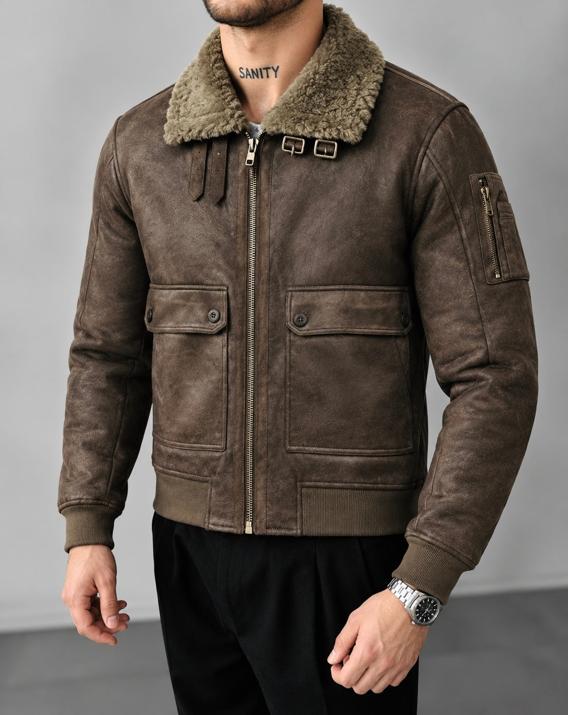 shearling collar
