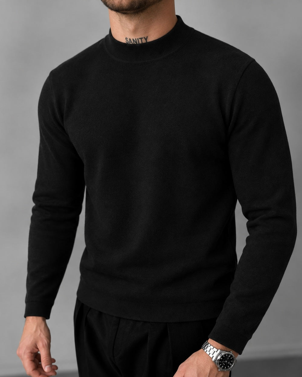 mock neck sweater