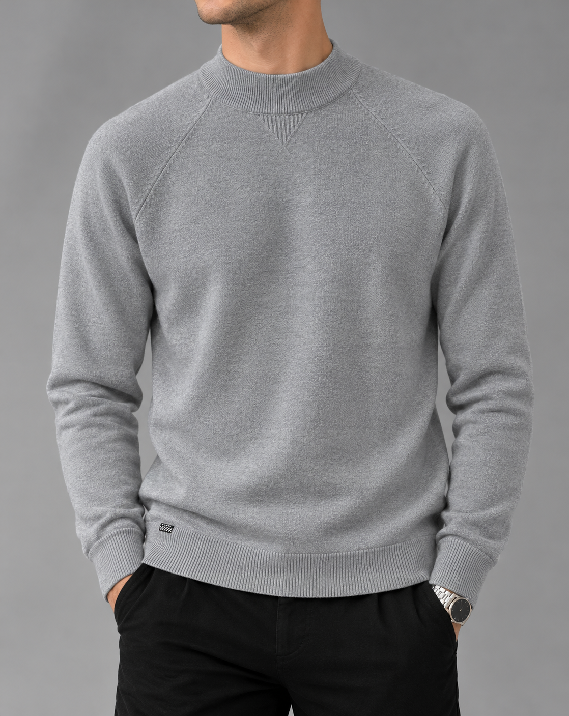 mock neck sweater