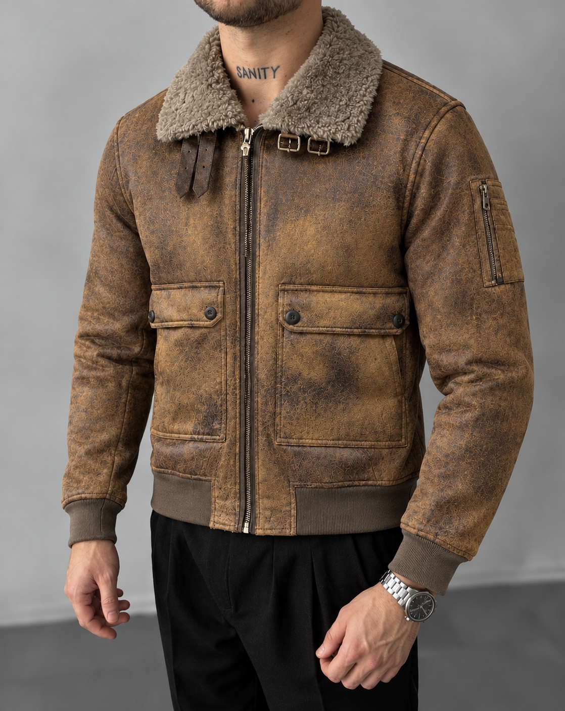 shearling collar