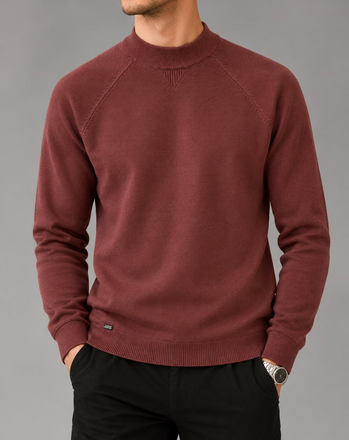 mock neck sweater