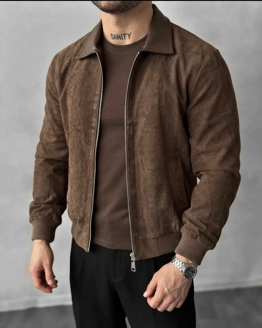 suede bomber jacket