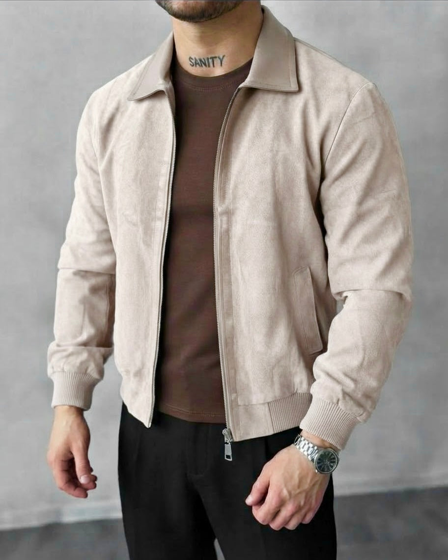 suede bomber jacket