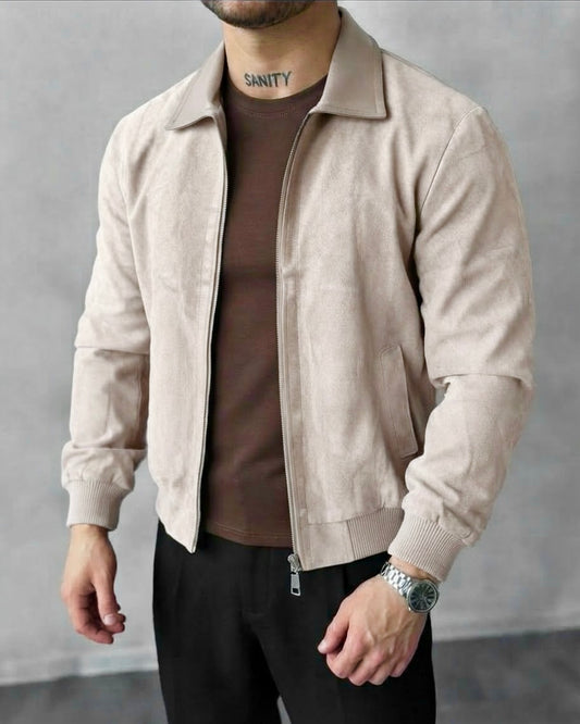 suede bomber jacket