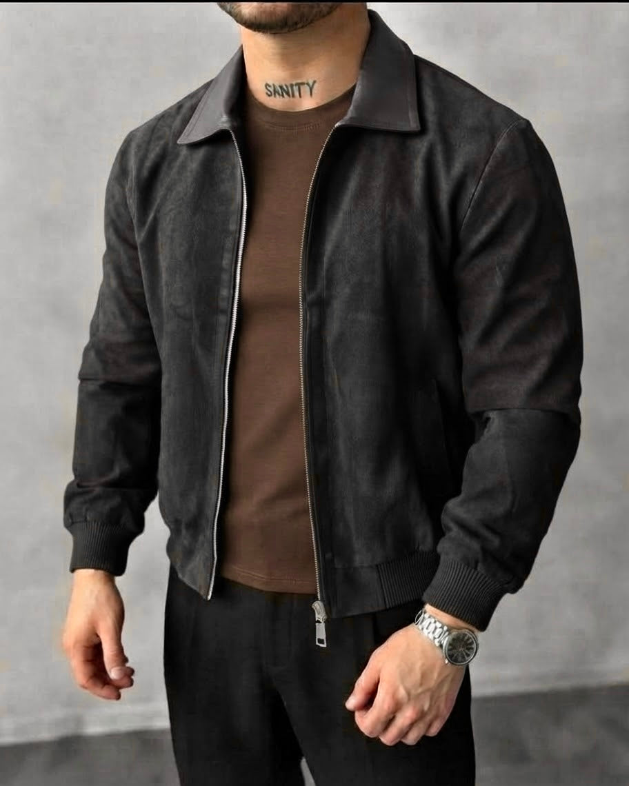 suede bomber jacket