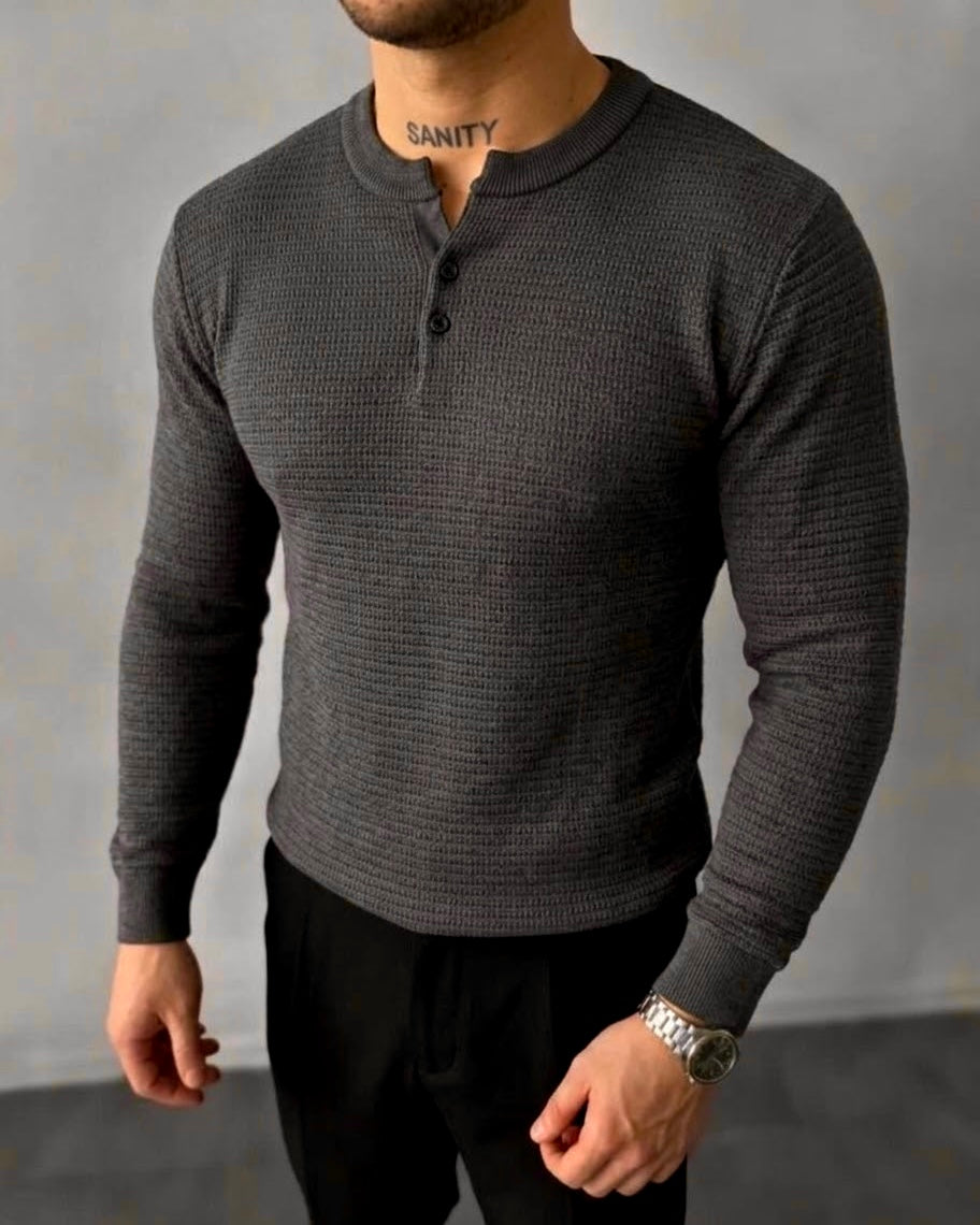 split neck henley